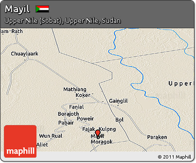 Shaded Relief Panoramic Map of Mayil
