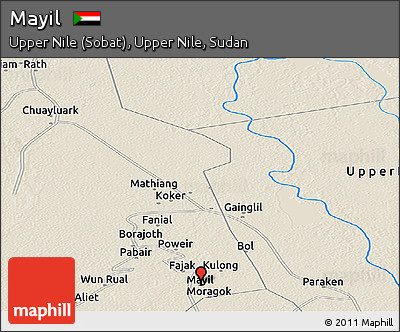 Shaded Relief Panoramic Map of Mayil