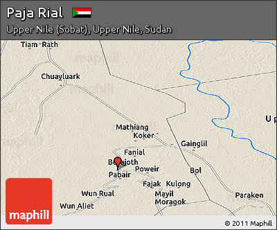 Shaded Relief Panoramic Map of Paja Rial