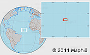 Gray Location Map of the area around 7° 30' 57" N, 30° 31' 29" W