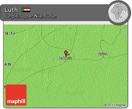 Political 3D Map of Luth