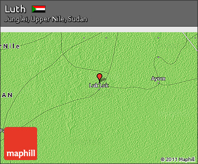 Political 3D Map of Luth