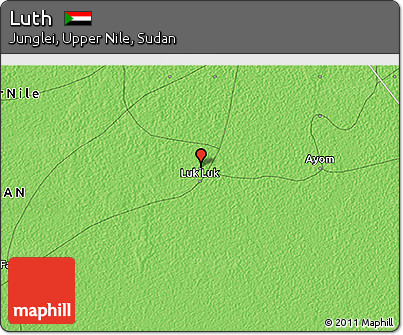 Political 3D Map of Luth