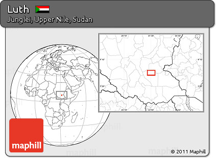 Blank Location Map of Luth