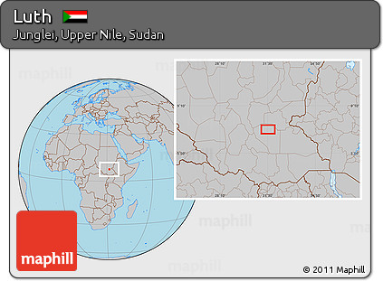 Gray Location Map of Luth