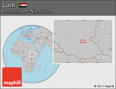 Gray Location Map of Luth