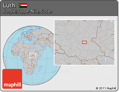 Gray Location Map of Luth