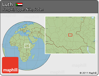 Savanna Style Location Map of Luth