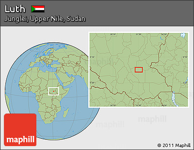 Savanna Style Location Map of Luth