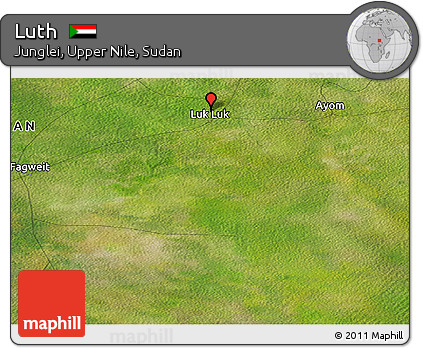 Satellite Panoramic Map of Luth