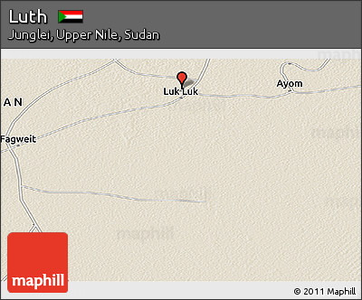Shaded Relief Panoramic Map of Luth