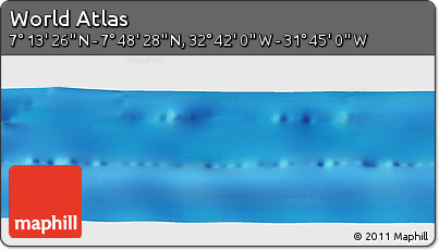 Physical Panoramic Map of the Area around 7° 30' 57" N, 32° 13' 30" W