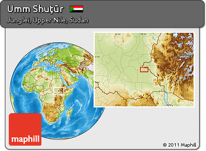 Physical Location Map of Umm Shuţūr