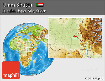 Physical Location Map of Umm Shuţūr