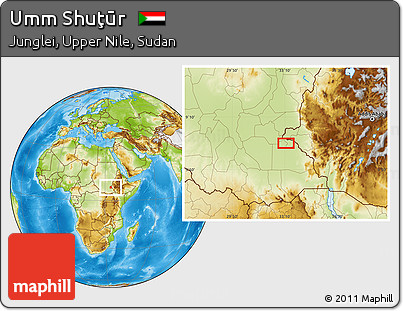 Physical Location Map of Umm Shuţūr