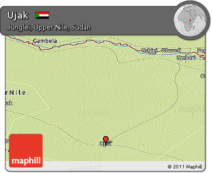 Physical Panoramic Map of Ujak