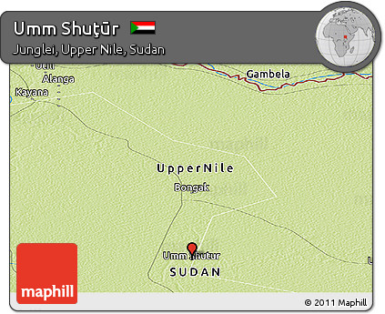 Physical Panoramic Map of Umm Shuţūr