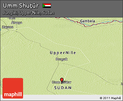 Physical Panoramic Map of Umm Shuţūr
