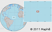 Gray Location Map of the area around 7° 30' 57" N, 34° 46' 29" W