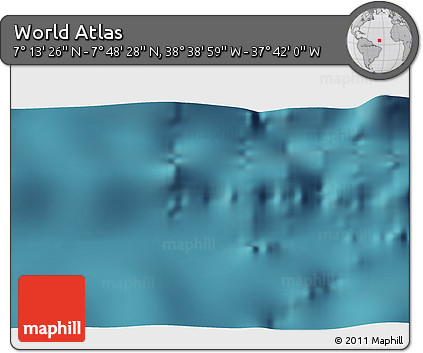 Satellite 3D Map of the Area around 7° 30' 57" N, 38° 10' 29" W