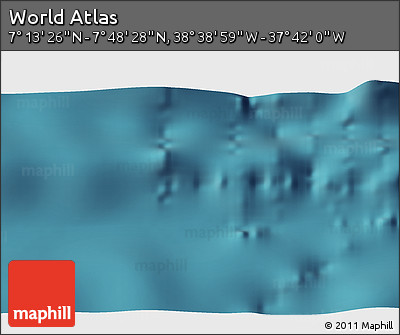 Satellite 3D Map of the Area around 7° 30' 57" N, 38° 10' 29" W