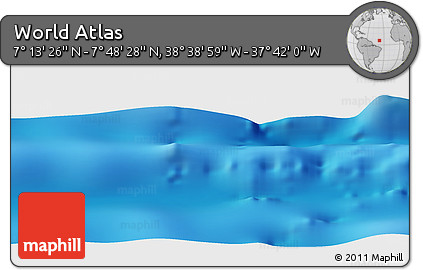 Physical Panoramic Map of the Area around 7° 30' 57" N, 38° 10' 29" W
