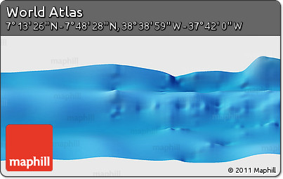 Physical Panoramic Map of the Area around 7° 30' 57" N, 38° 10' 29" W