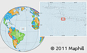 Political Location Map of the area around 7° 30' 57" N, 39° 52' 30" W