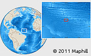 Shaded Relief Location Map of the area around 7° 30' 57" N, 39° 52' 30" W