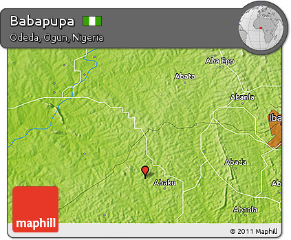 Physical 3D Map of Babapupa