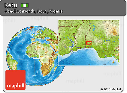 Physical Location Map of Ketu