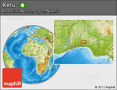 Physical Location Map of Ketu