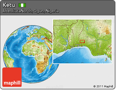 Physical Location Map of Ketu
