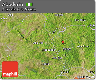 Satellite Map of Aboderin