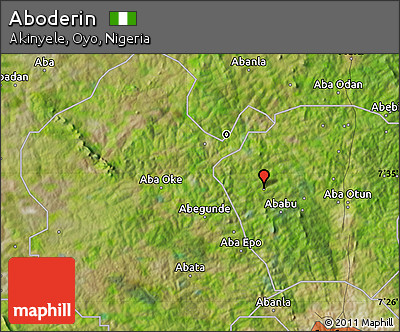 Satellite Map of Aboderin