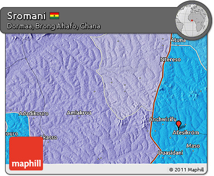 Political 3D Map of Sromani