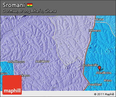 Political 3D Map of Sromani