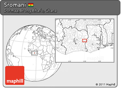 Blank Location Map of Sromani