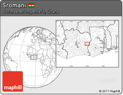 Blank Location Map of Sromani