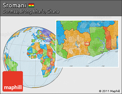 Political Location Map of Sromani
