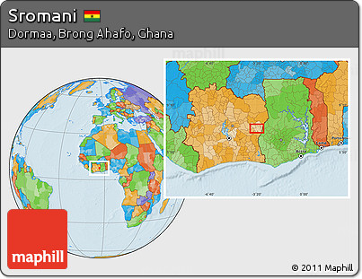 Political Location Map of Sromani