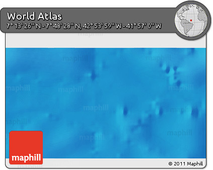 Shaded Relief 3D Map of the Area around 7° 30' 57" N, 42° 25' 29" W