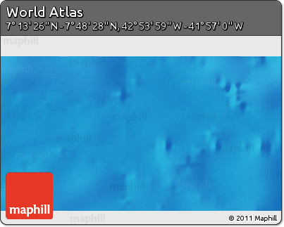 Shaded Relief 3D Map of the Area around 7° 30' 57" N, 42° 25' 29" W