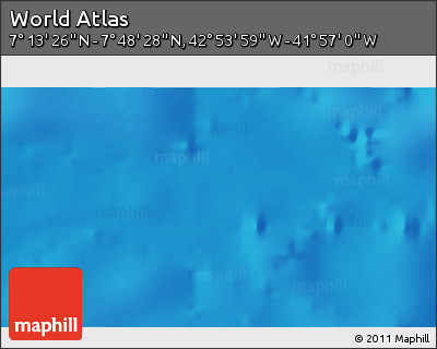 Shaded Relief 3D Map of the Area around 7° 30' 57" N, 42° 25' 29" W