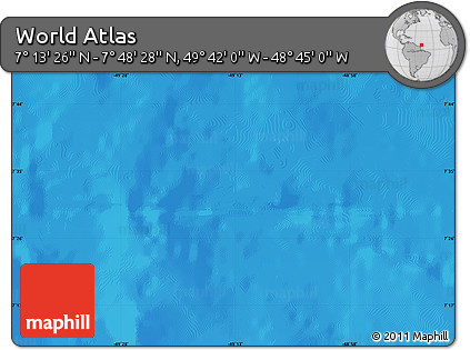 Physical Map of the Area around 7° 30' 57" N, 49° 13' 30" W
