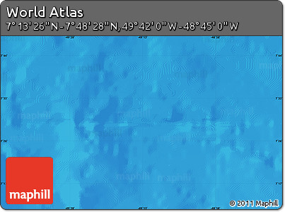 Physical Map of the Area around 7° 30' 57" N, 49° 13' 30" W