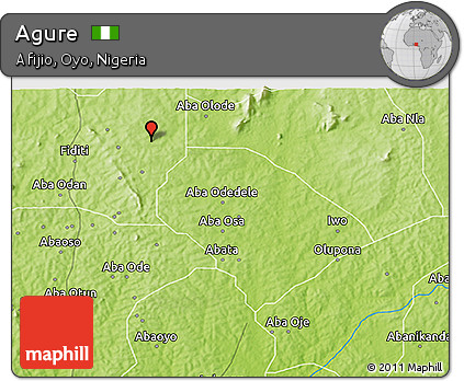 Physical 3D Map of Agure