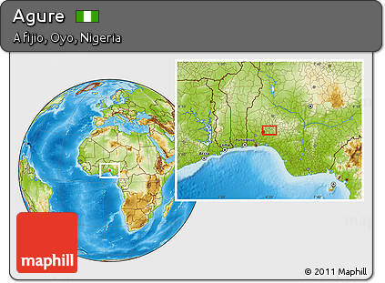 Physical Location Map of Agure