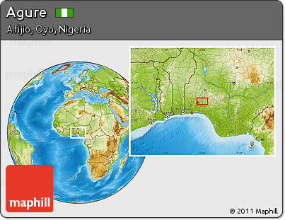 Physical Location Map of Agure