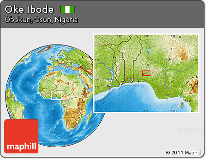Physical Location Map of Oke Ibode